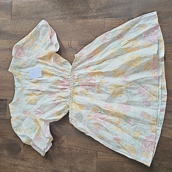 Wayf Plaza Cut-Out Floral Mini Dress Size Large NWT - Picture 5 of 12